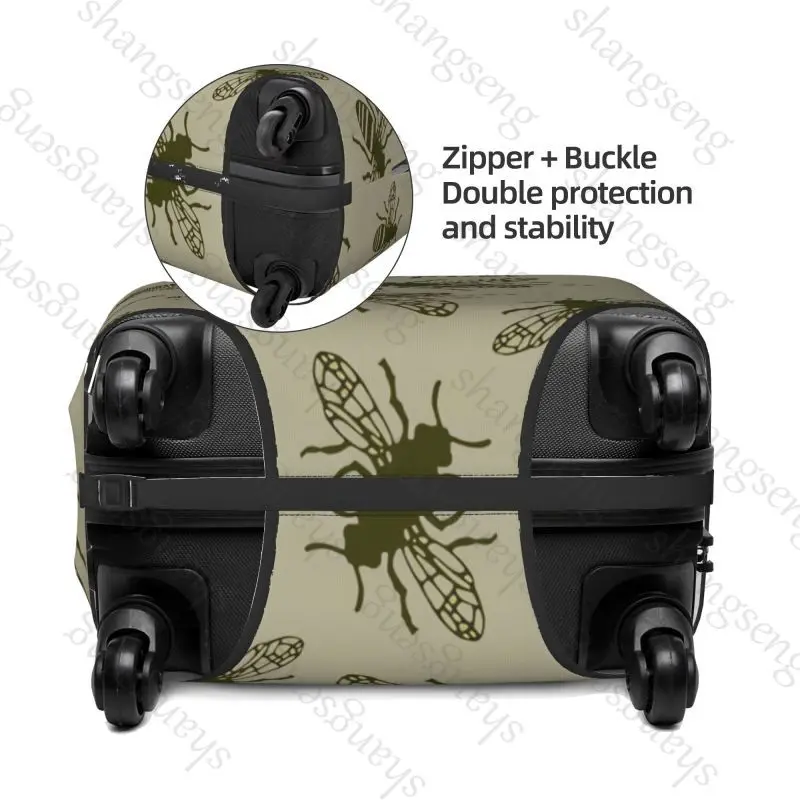 Golden Honey Bee Thicken Luggage Cover Elasticity Trolley dust cover Suitcase Protection Cover Suitcase Case Accessories