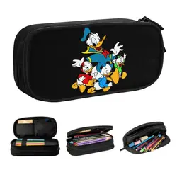 Custom Kawaii Donald Duck Anime astucci per Boy Girl Large Storage Mickey Mouse Pencil Bag cancelleria