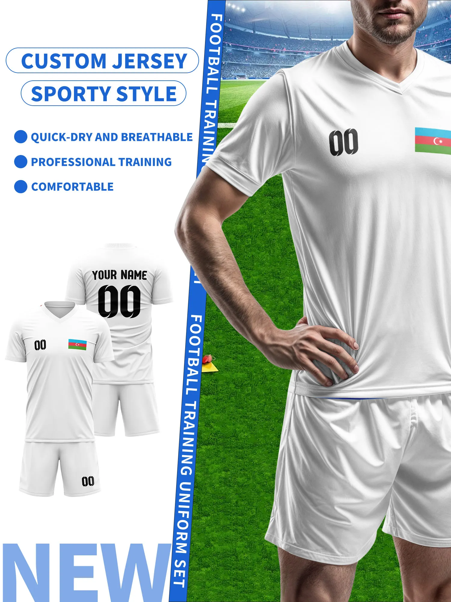 

Создайте свой собственный футбольный джерси | Индивидуальное имя и номер | Футболка для тренировок, персонализированная футбольная форма из дышащей ткани