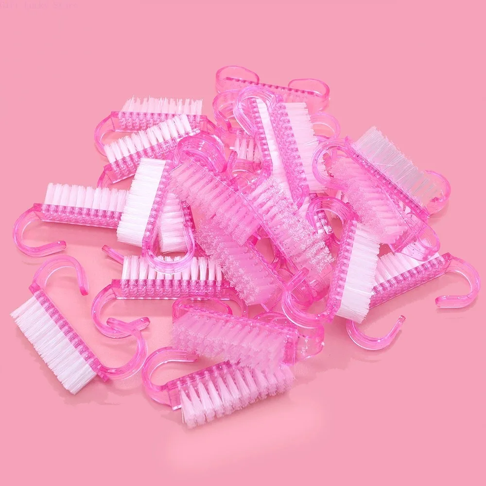 

1-60Pcs Acrylic Nail Art Brushes 4 Colors Manicure Tool Set Soft Dust Removal Plastic Cleaning Brushes For Powder Dust Cleaning