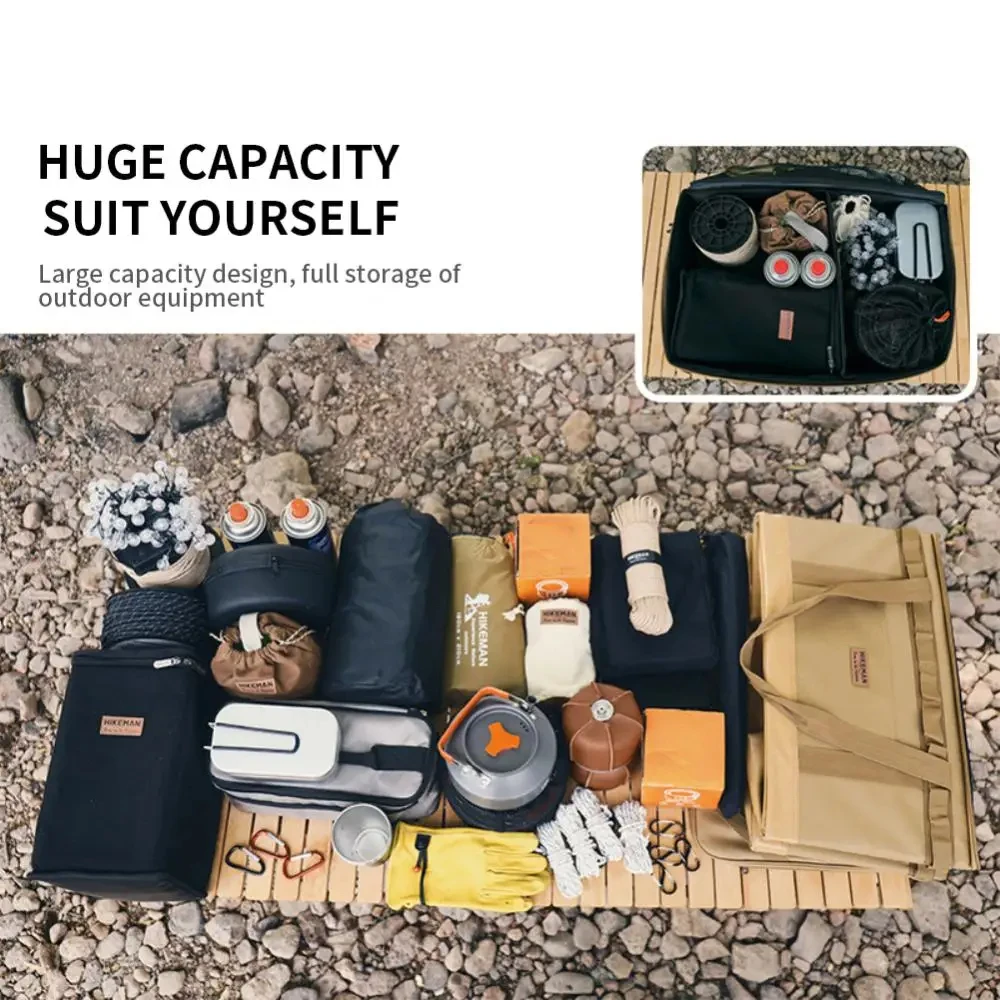 Large Camping Storage Bag Picnic Basket Gas Stove Gas Canister Pot Storage Bag Outdoor Tool Storage Travel Bags Camping Supplies