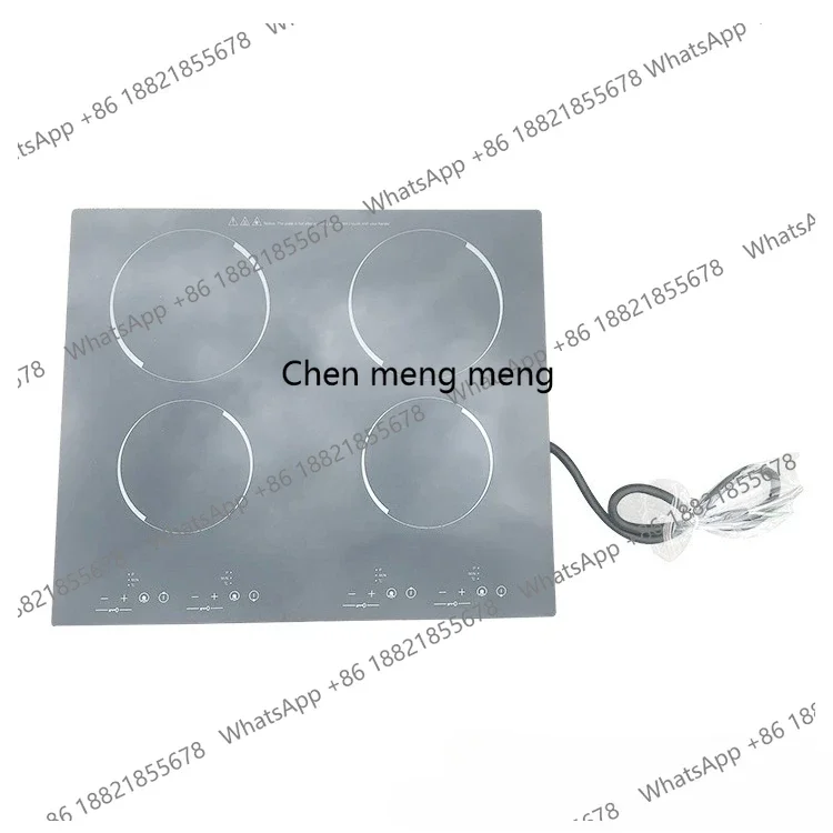 New arrive 4 electric recessed mirror black tempered glass stove, kitchen household stove
