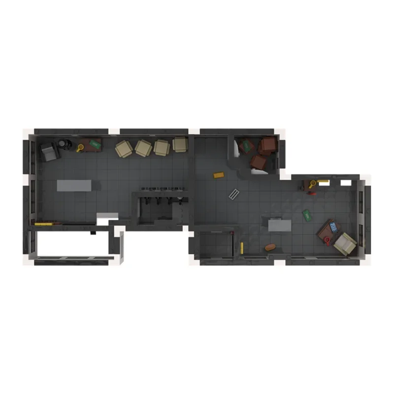 7184pcs Moc Modular Architecture Fisk Hideout Crane Street View Building Blocks Creative Assembly Bricks Toy  Present