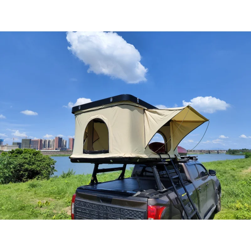 High Quality Aluminum Alloy Folding Hard Shell Car Roof Top Tent Waterproof Outdoor Camping Accessories Fit 1-2 Person