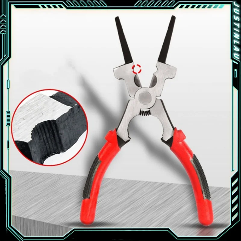 

BYBS-8 Inch Multi-Function Welding Pliers Flat Mouth Pincers Refined MIG Welding Auxiliary Tool Removing Wire Cutting