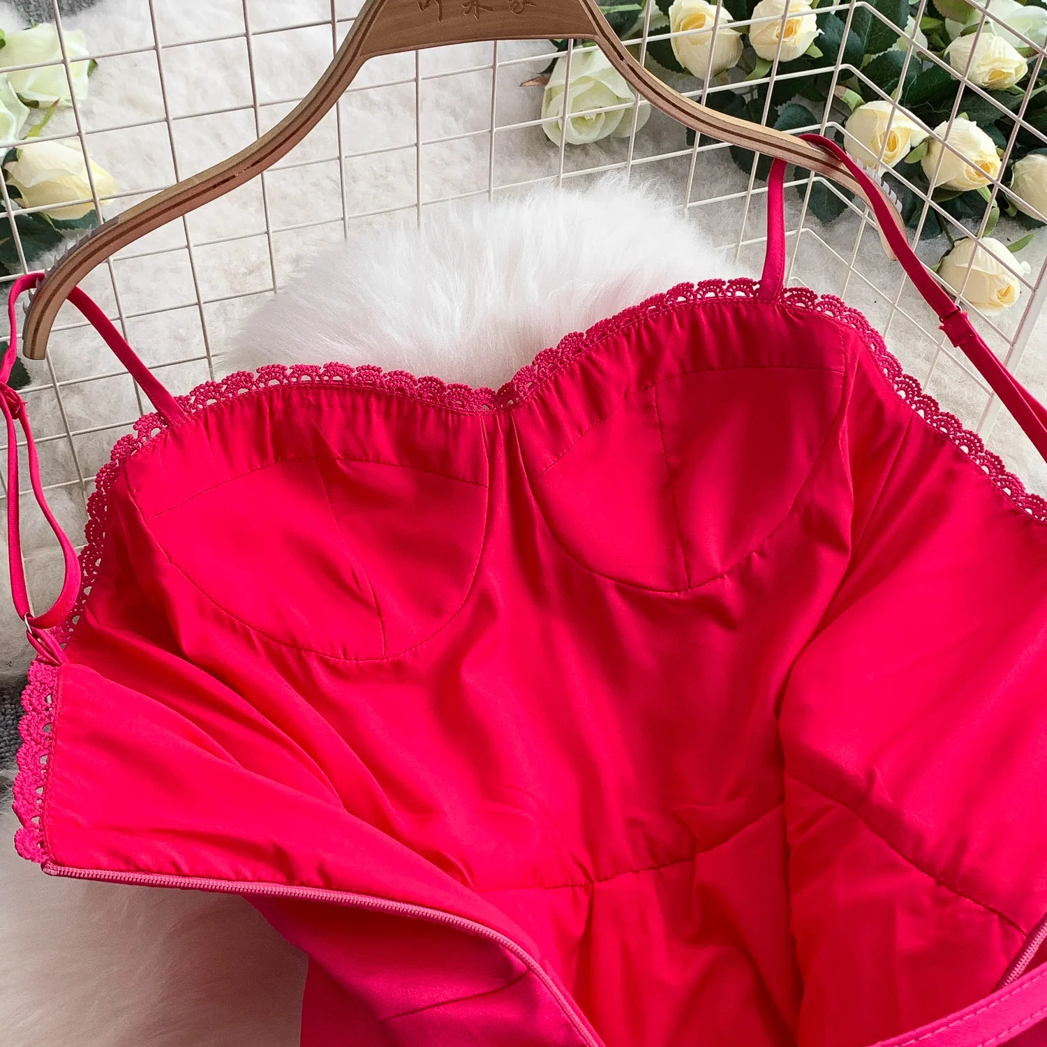 Élégant Vintage Chic satin ceintures dentelle mince français soirée femmes plage haute rue vêtements robes de cérémonie