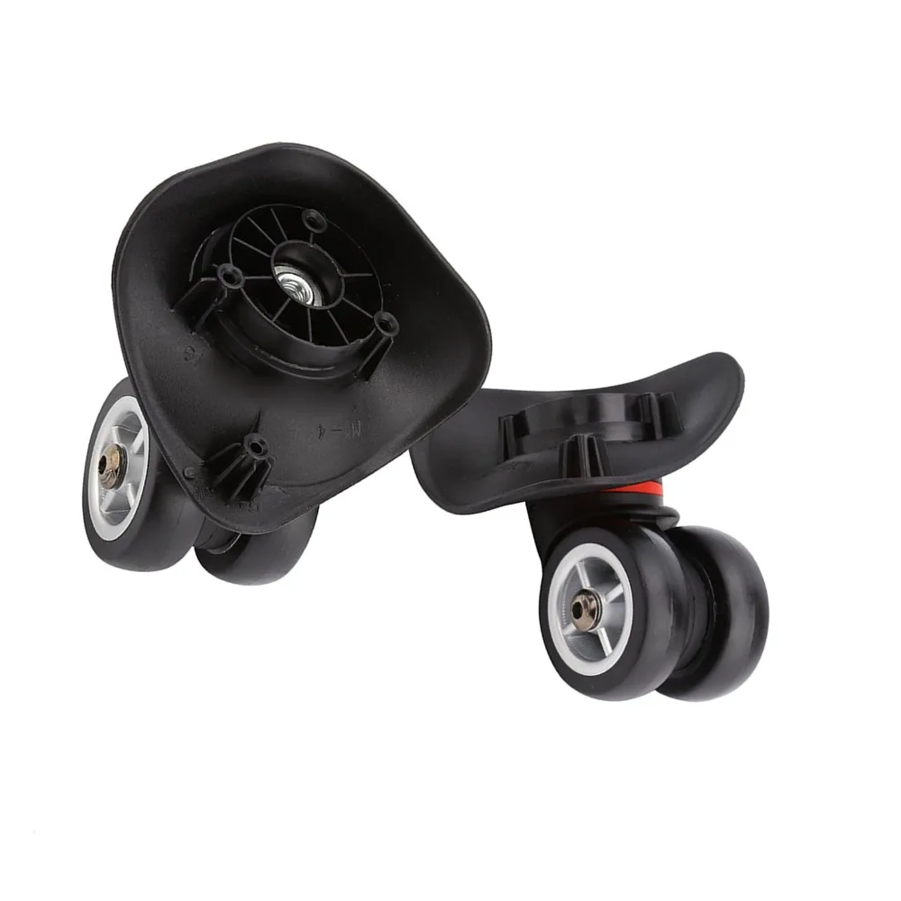 

1 пара прочных сменных колес для багажа из ПВХ, черные поворотные ролики, колеса для чемодана, колеса тележки, ремонт багажа