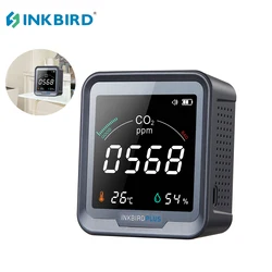 INKBIRD CO2 Monitor With Alarm 3-in-1 CO2 Air Detector Concentration&Temperature&Humidity Real-Time Carbon Dioxide Detector Home