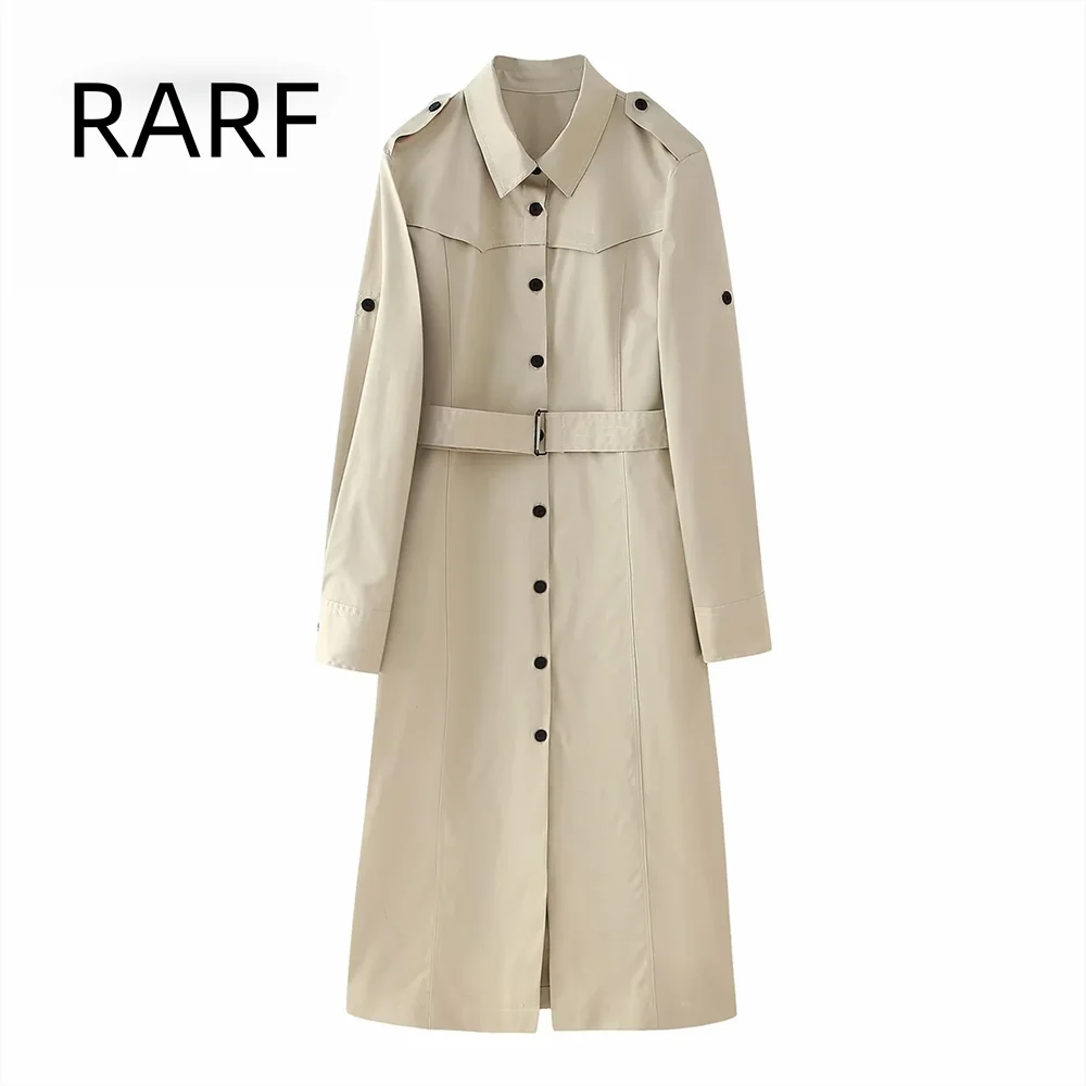 

2024 Autumn/Winter New Women's Clothing Design Versatile British Windbreaker Style Medium length Dress Coat