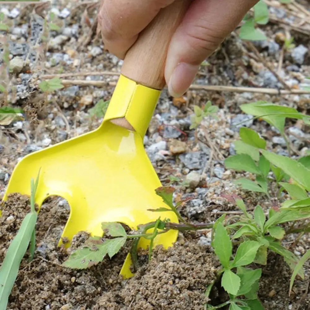 Candy Color With Wooden Handle Scoop Fork Beach Toy Shovel Trowel Kids Garden Tool Gardening Tool Rake