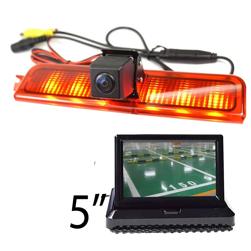 HD CCD ضوء الفرامل الرؤية الخلفية عكس الكاميرا ل Volkswagen VW caddy 2013- 2015 كاميرا لموقف السيارات مع شاشة السيارة