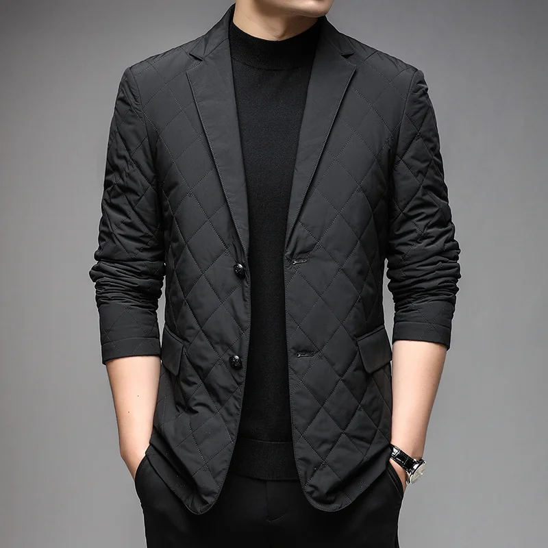 2023 Spring and Autumn Men's Blazer Luxury Solid Color Single Breasted Casual Man Coats Down Male Daily Casual Jackets