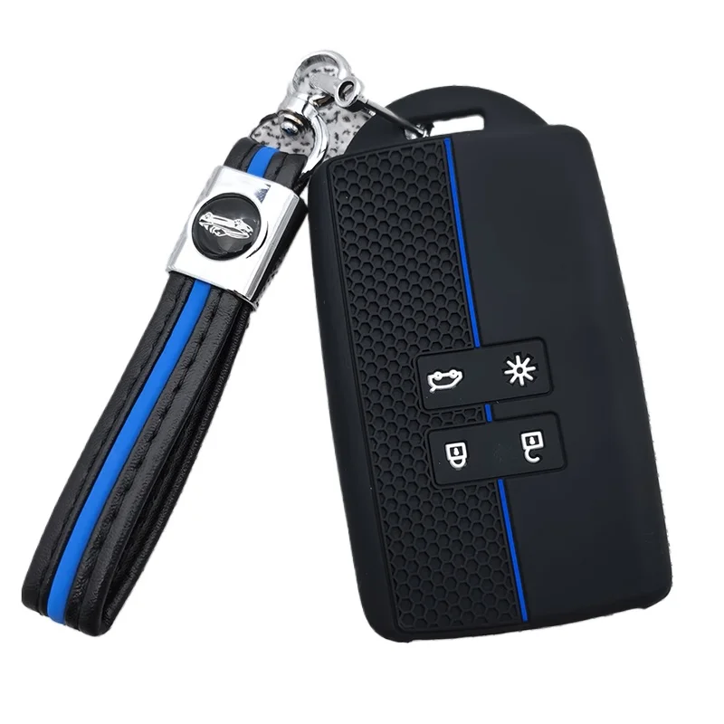 Silicone Car Key Cover Case for Dacia Logan 3 for Renault Captur Zoe Espace 5 Clio Megane 4 Arkana Arcan Key Holder Shell