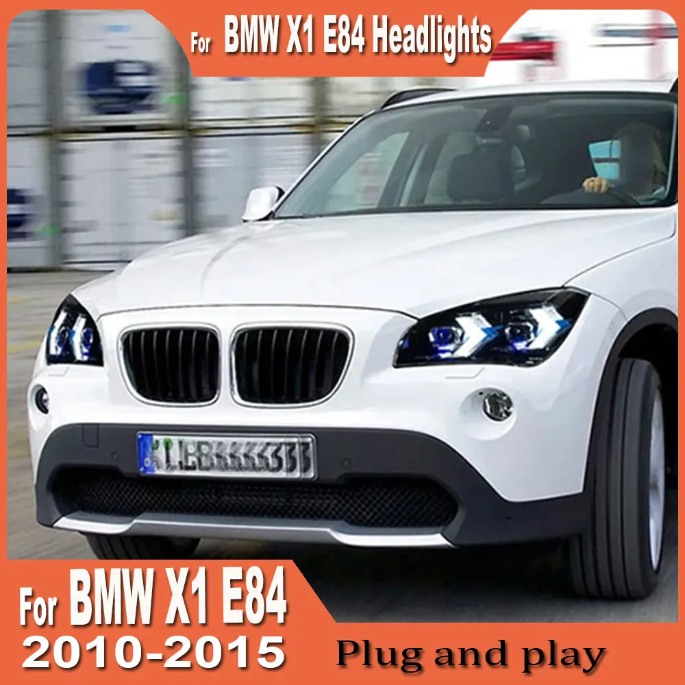 

Car HeadLamp for BMW X1 E84 LED Headlight 2010 2011 2012-2015 Headlights E84 DRL Turn Signal High Beam Angel Eye Projector Lens