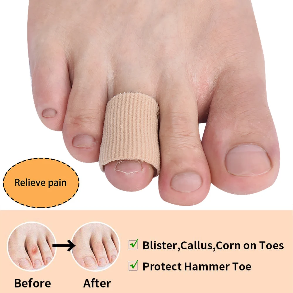 Pexmen 1/2/5 pièces orteil Tube orteil manches Gel souple protecteurs d'orteils pour cors ampoules callosités orteils et doigts outil de soin des pieds