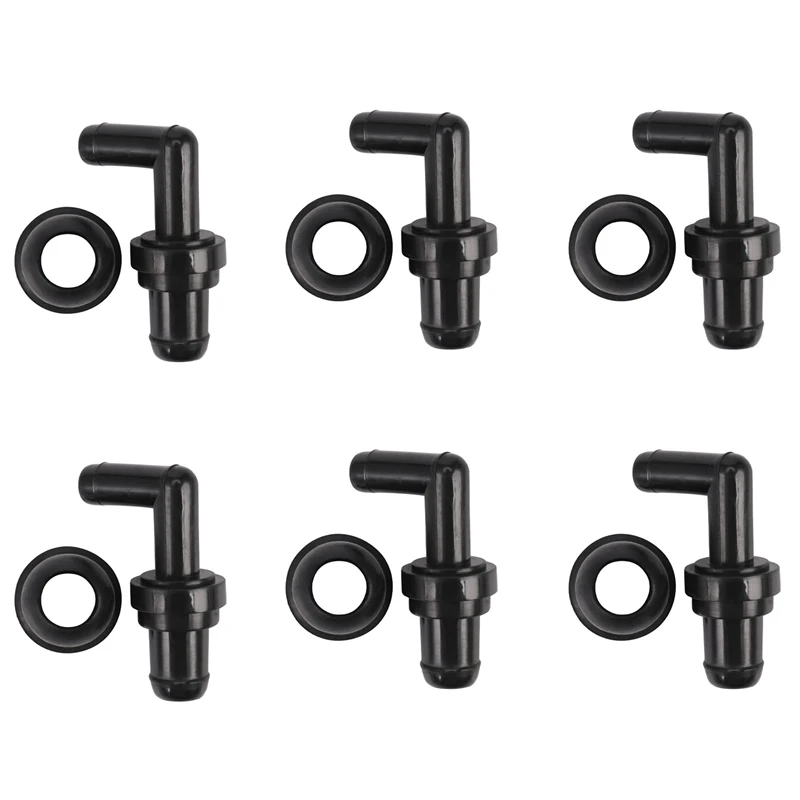 6X 90 Degree PCV Valve And Grommet Kit For Honda / Toyota 17130-PM6-003 + 17139-PK1-000