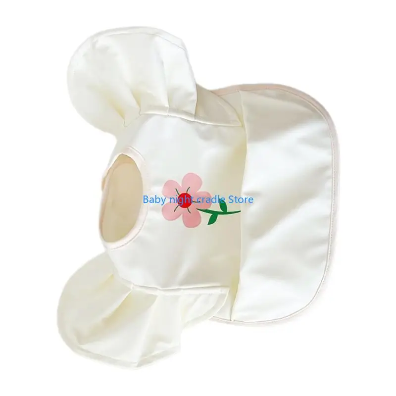 J2FF Newborns Teething Bib Infants Printed Mouth Wipe Cloth for Drooling Waterproof