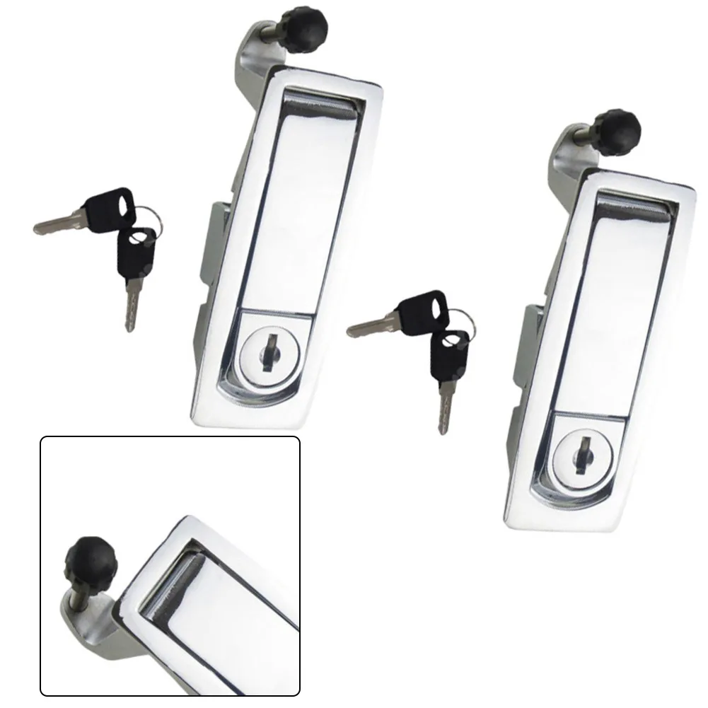 2Pcs Zinc Alloy Compression Latch Lock with Keys Raised Trigger Adjustable Lever for Door Thickness 0.04 to 0.94