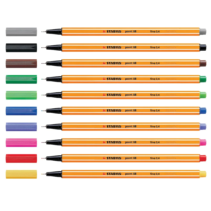 قطعة واحدة من أقلام STABILO Point 88 Fineliner، جسم سداسي 0.4 مم مما يجعلها مثالية للعمل الدقيق والنصوص والتركيب والملاحظات. #1