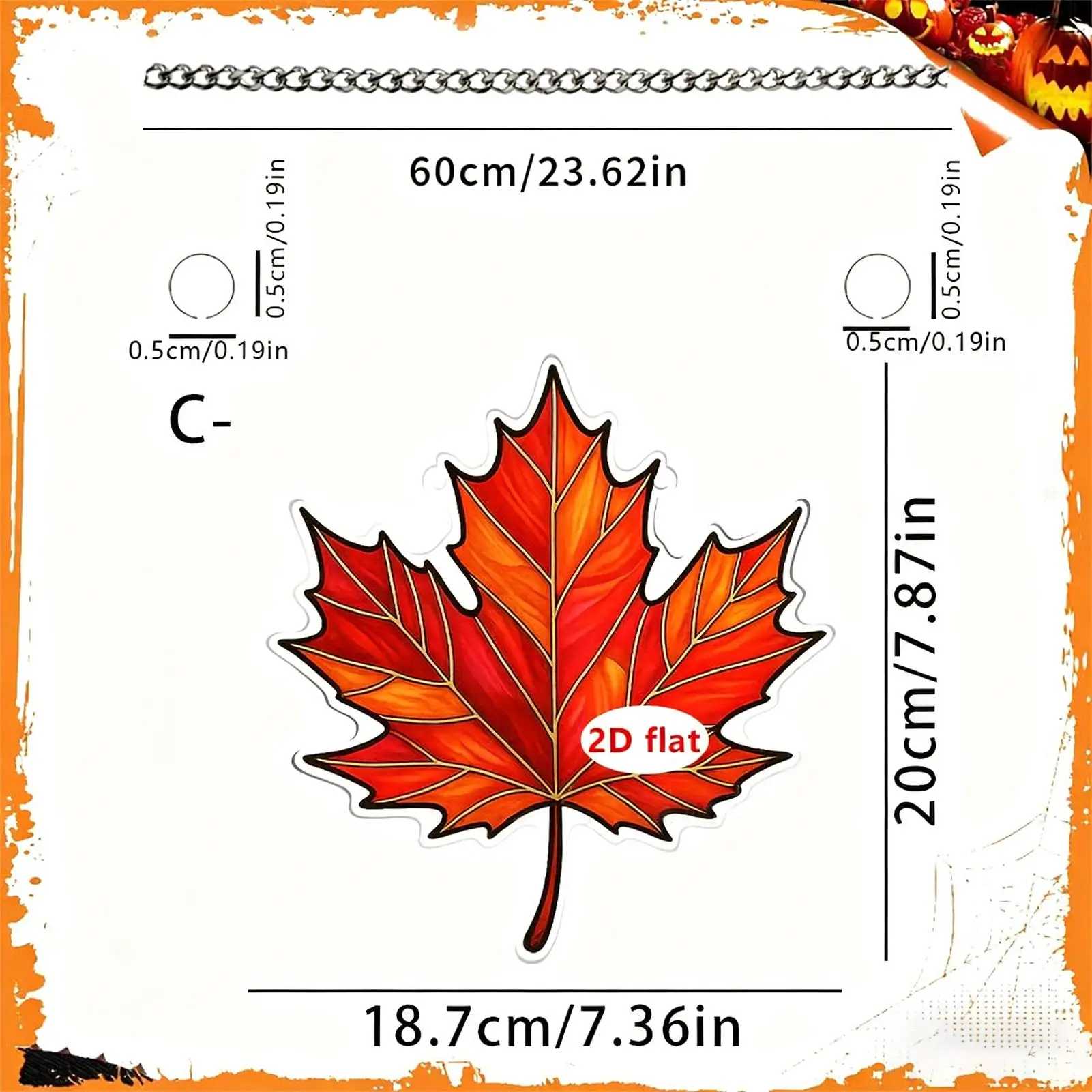 Maple Leaves Suncatcher 2D Acrylic Fall Thanksgiving Decor Fall Leaves Decorations Window Wall Ornament For Indoor Outdoor Yard