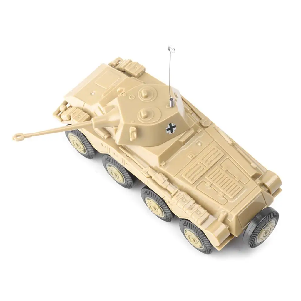 4pcs Plastic Simulated Armoured Reconnaissance Vehicle 4D Model Kit 1:72 Scale Vehicle Collectibles