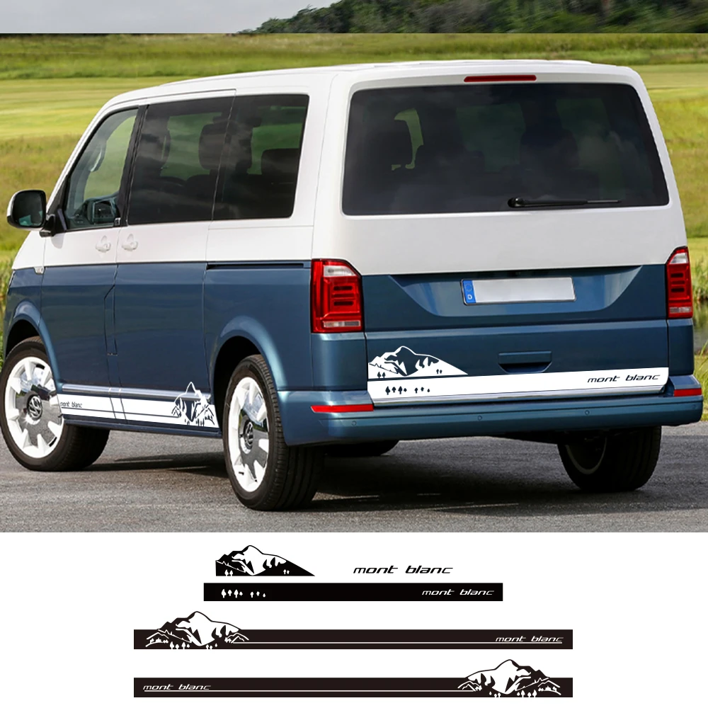 

Car Mont Blanc Decor Stickers For Volkswagen VW Multivan Transporter T4 T5 California T6 30 Van Canper Decals Tuning Accessories