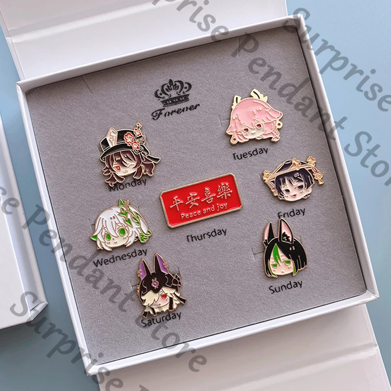 Genshin Impact Game Ambitus Yae Miko 시리즈 펜던트 배지 수제 모델 테마 선물 상자 높은 외관 수준