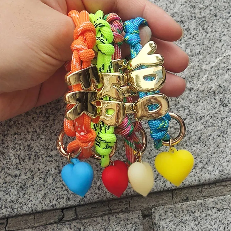 Braided Initial Bracelet DIY Handmade Bubble Letter Bracelet Braided String Alphabet Heart Chain For Women Christmas GiftJewelry