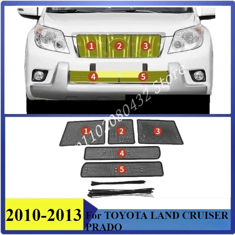

Insect-proof Air Inlet Protect Cover Airin Insert Net Vent Racing Grill For TOYOTA Land Cruiser PRADO 2010-2013 Filter
