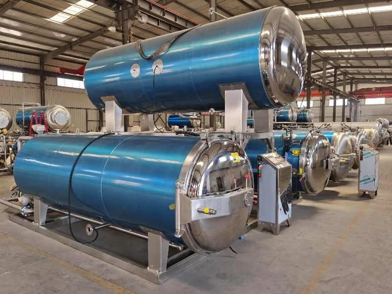 Industrial Automatic High Pressure Food Processing Equipment Water Spray Sterilizer Pouch Food Sterilizer Retort FL Customized