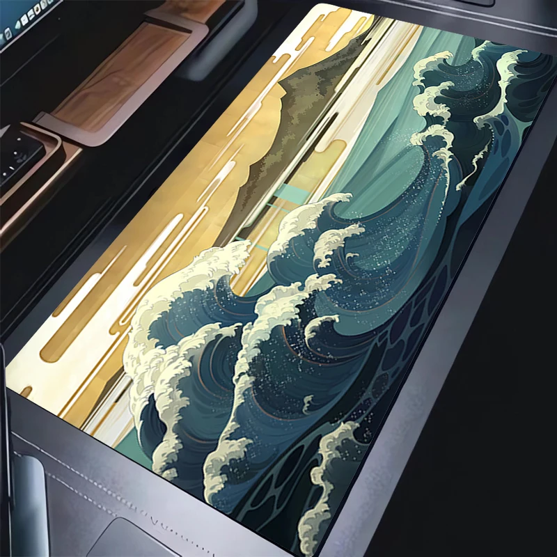 Mouse pad Huge Waves Computer Laptop Anime Keyboard Mouse Mat Senior Mousepad Keyboards Gamers Decoracion Spectacular Desk Mat