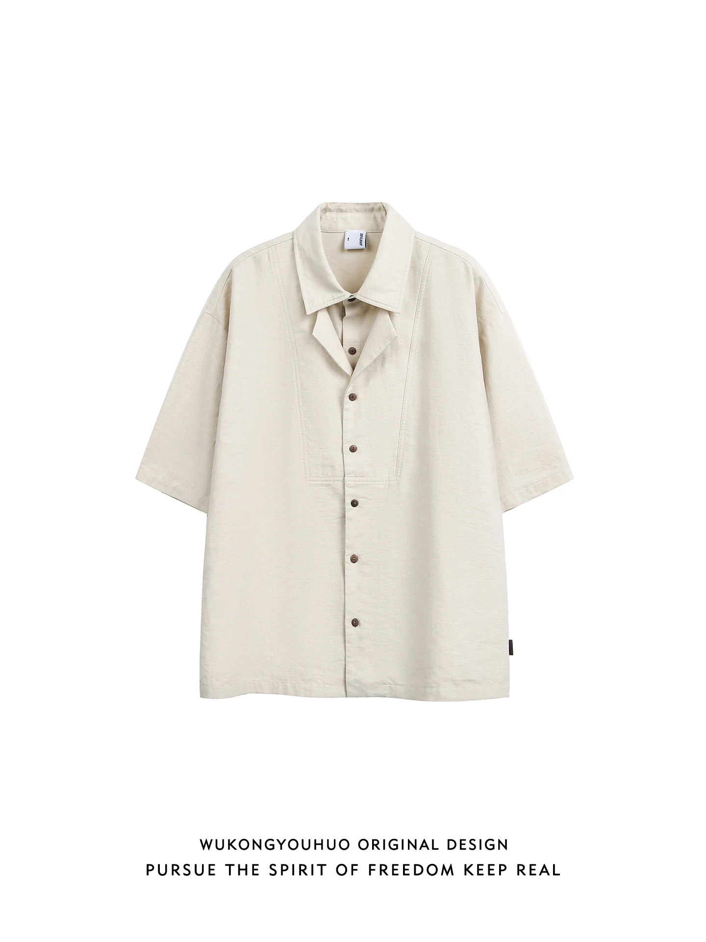 

Мужская летняя рубашка в стиле ретро из хлопка и льна, свободного кроя, повседневная, удобная, дышащая, молодежная, в рабочем стиле