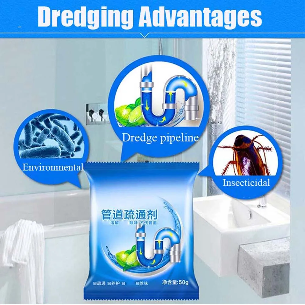 Drain Cleaners Opener Sewer Strong Pipe Cleaning Powder Powerful Sink Agent Toilet Closestool Bathroom Accessories Kitchen Tools