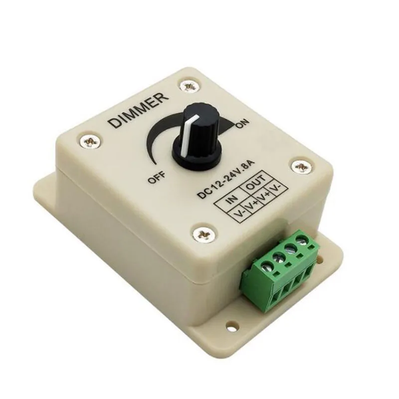 LED light Dimmer Switch Light Adjustable Power control DC 12V 24V 8A Brightness Lamp Strip Driver for LED strip Light s1