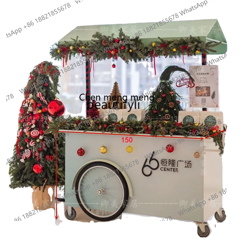 

cc182Nordic wrought iron float creative shopping mall booth mobile promotion stand selling activity cart