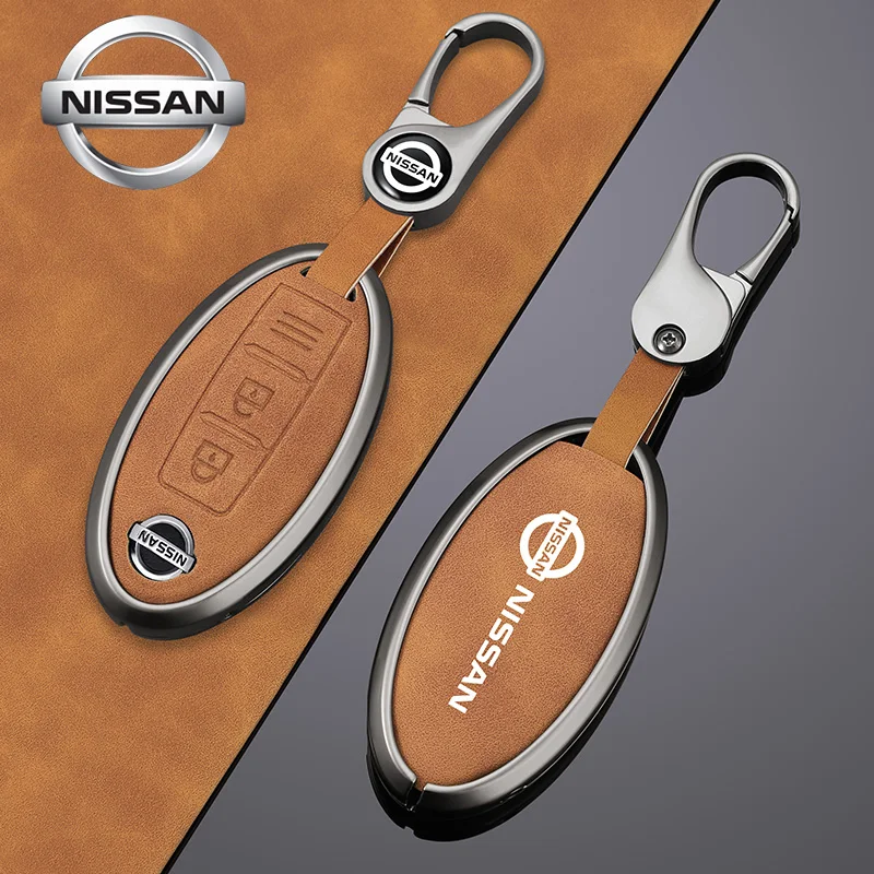 Zinc Alloy Car Key Case Full Cover for Nissan Leaf Micra Qashqai J11 J10 X Trail T32 Versa Note Patrol Key Fob Cover Accessories