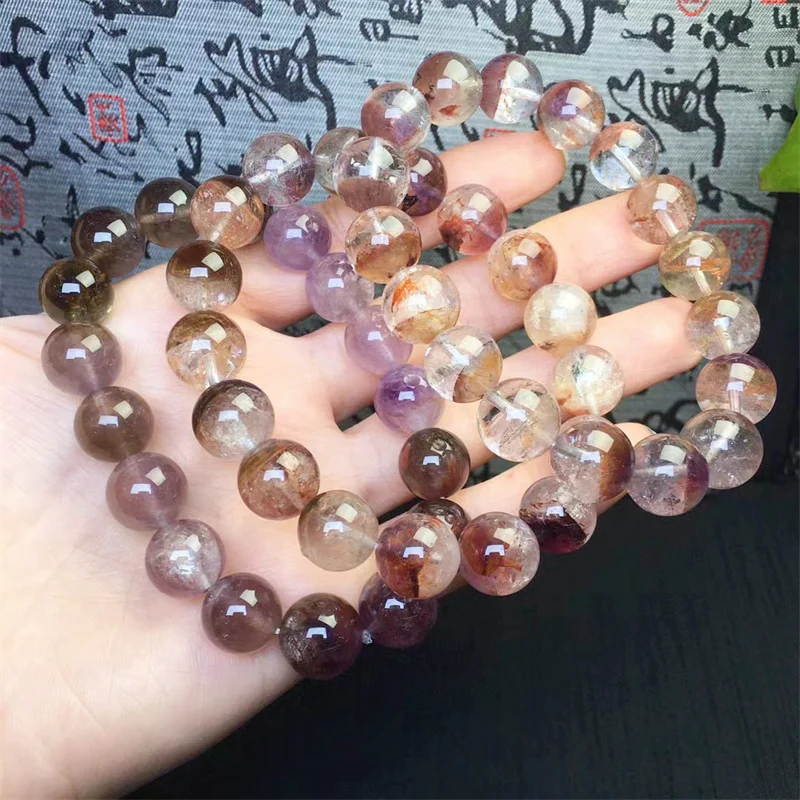 10MM Natural Fanta Aurora Bracelet Fashion Women Healing Jewelry Gemstone Reiki Energy Stone Holiday Gift