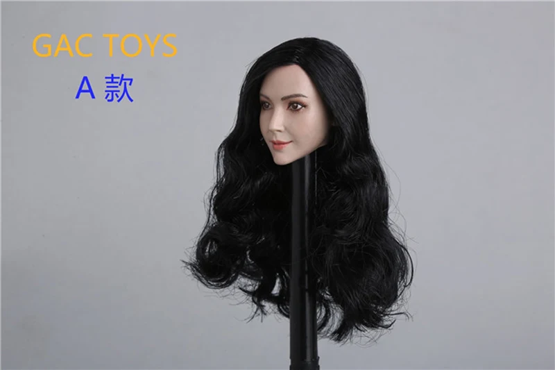 GACTOYS GC011 1/6 Scale Short Long Planted Hair Female Head Sculpt For 12