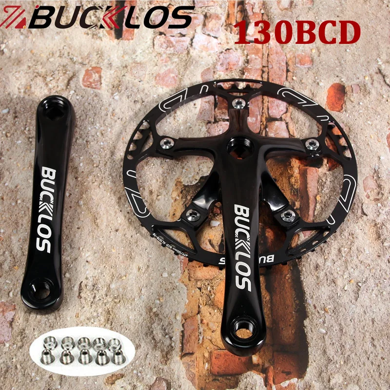 

BUCKLOS 130BCD Велосипедная шатунная система 45T 47T 53T 56T 58T Складная велосипедная звездочка 170 мм Набор шатунов для велосипеда Полая зубчатая пластина Велосипедная звездочка