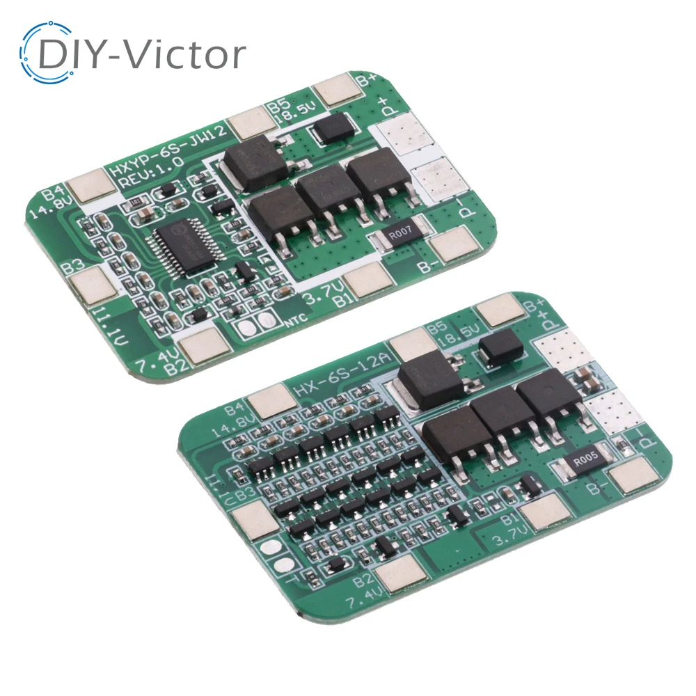 6S 12A 24V PCB BMS Protection Board For 6 Pack 18650 Li-ion Lithium Battery Cell Module New Arrival