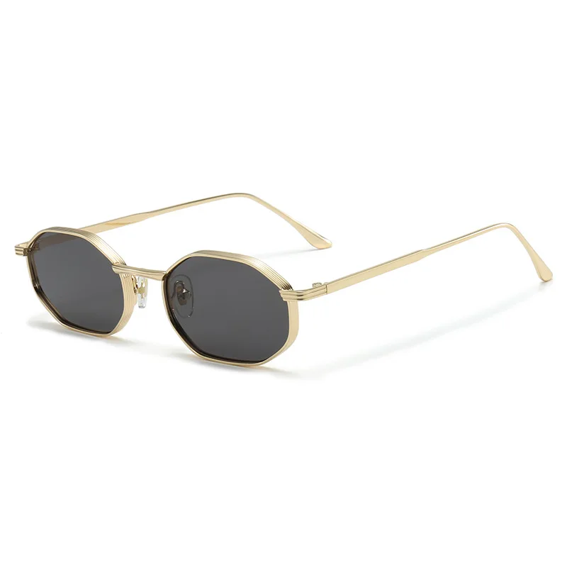 

Fashionable new small-framed polygonal metal sunglasses, street style glasses for men and women in Europe and America