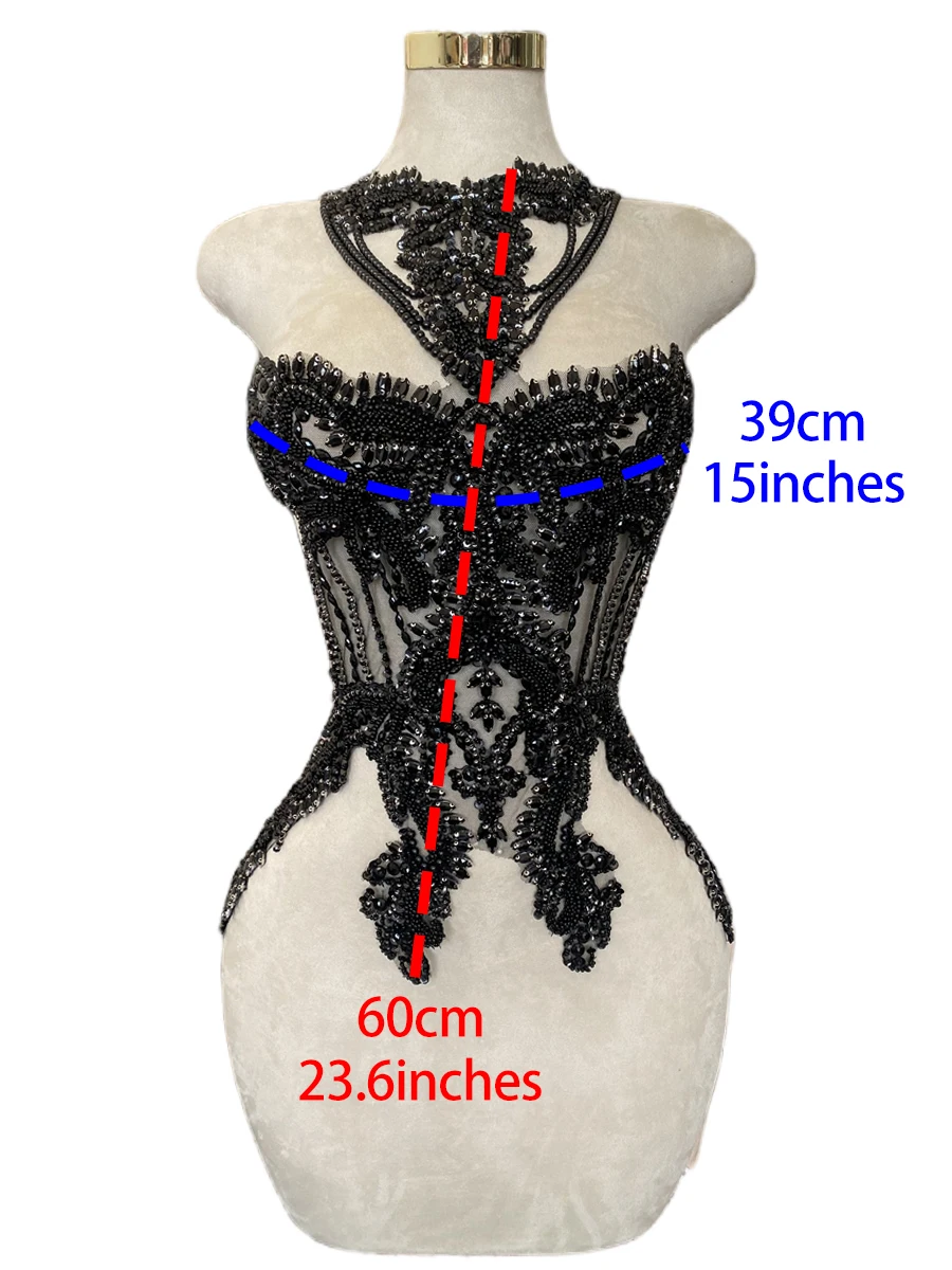 Handmade shining  rhinestones bodice applique sewing beads stones  trim patches dress accessory