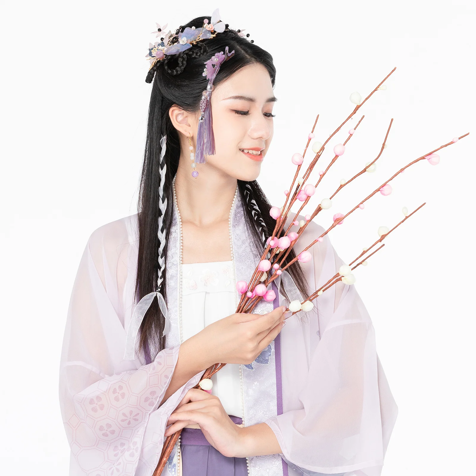 

2Pcs Beautiful Chinese Style Hair Clips Vintage Inspired Hairpins for Women Daily Use Party Cosplay Photography Decoration