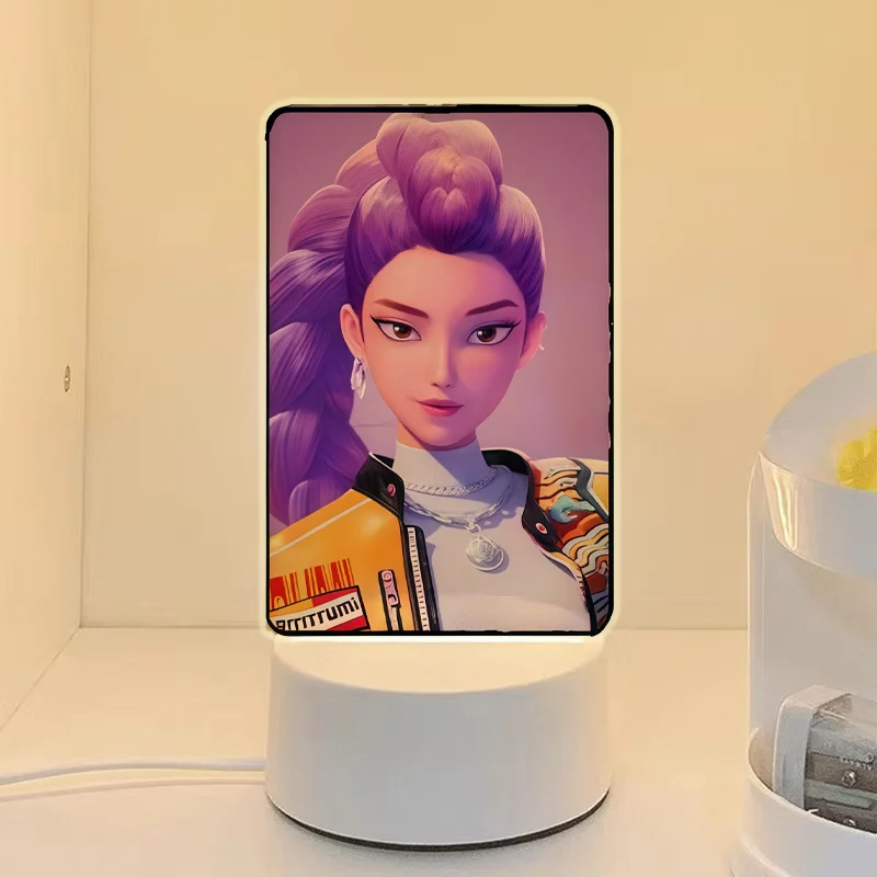 KPop K-POP Demon Hunters Kawaii Zoe Mira Rumi Saja Boys Superstar Monochrome Light Remote Control 16 Color Light Night Light - Image 5