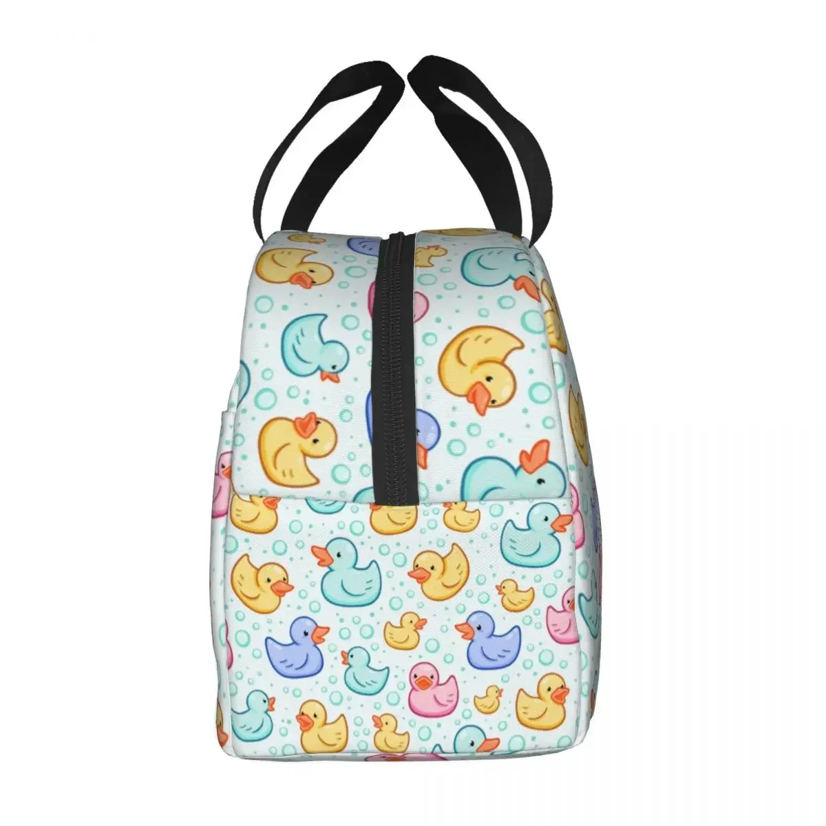 Custom Cartoon Colorful Rubber Duck Lunch Bag Women Cooler Thermal Insulated Lunch Box for Children School Work Picnic Food Tote