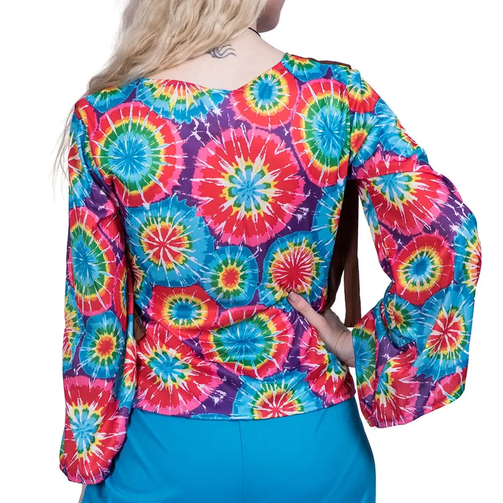 

2025 Costumes d'Halloween Hiphelicopter rétro des années 60 pour femmes, Peace and Love, Free GlaCostume, Carnival Party