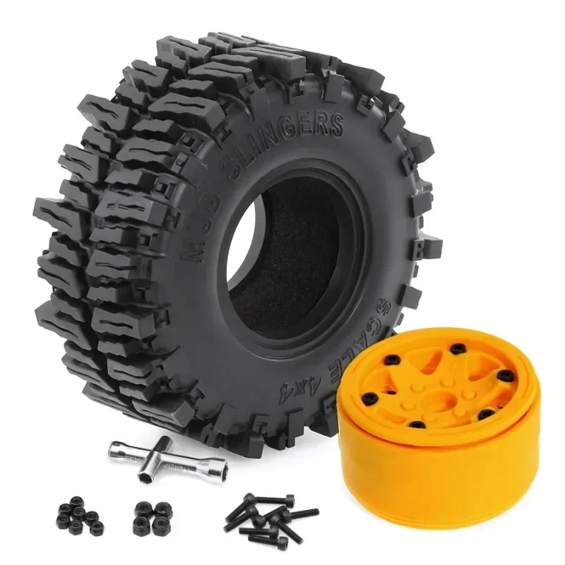 

4pcs 130mm 2.2" Beadlock Wheel Rim Tire Set for 1/8 1/10 RC Crawler Car Axial SCX10 Wraith RR10 Capra Trxs TRX4 YK4082
