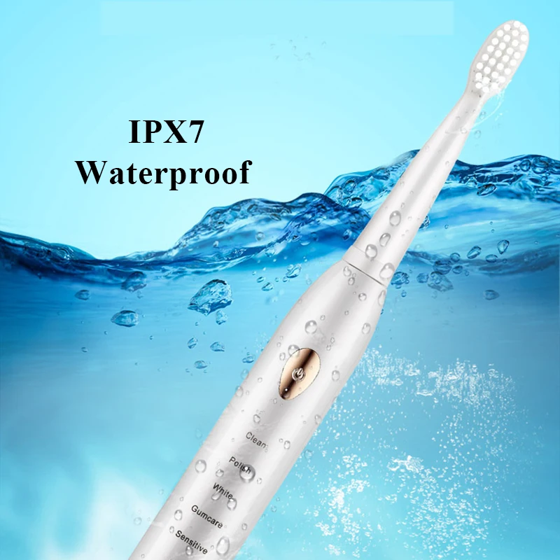 Electric Toothbrush Men Women Couple Houseehold Whitening IPX7 Waterproof Sonic Toothbrush Ultrasonic Automatic Tooth Brush J209