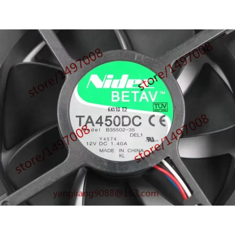 Nidec B35502-35 DEL1 DC 12V 1.40A 120x120x38mm مروحة تبريد الخادم