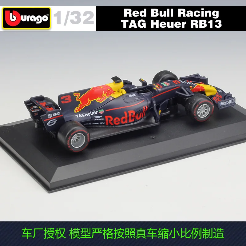 Bburago1:32 Red Bull Racing 2017 Season RB13 F1 Car Simulation Alloy Model Diecast Alloy Car Model Collectible